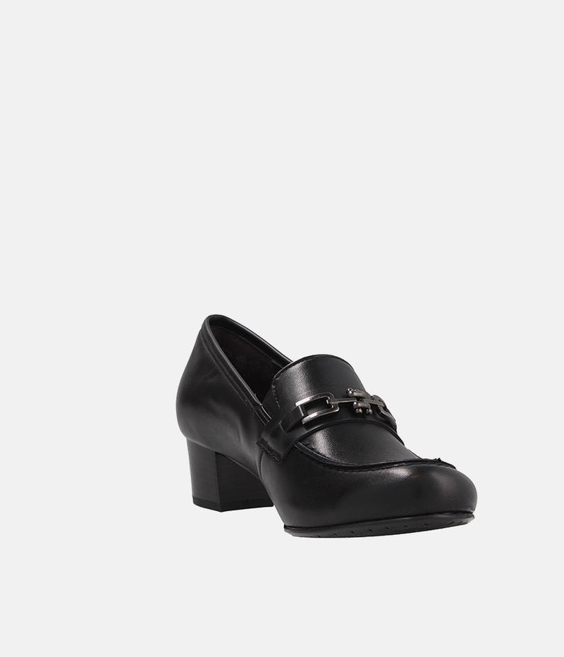 Semler Premium Black Heel Loafers