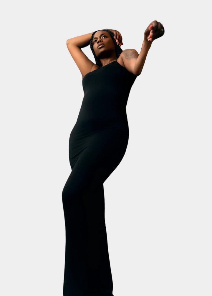 Tall Black Lounge Maxi Bodycon Dress