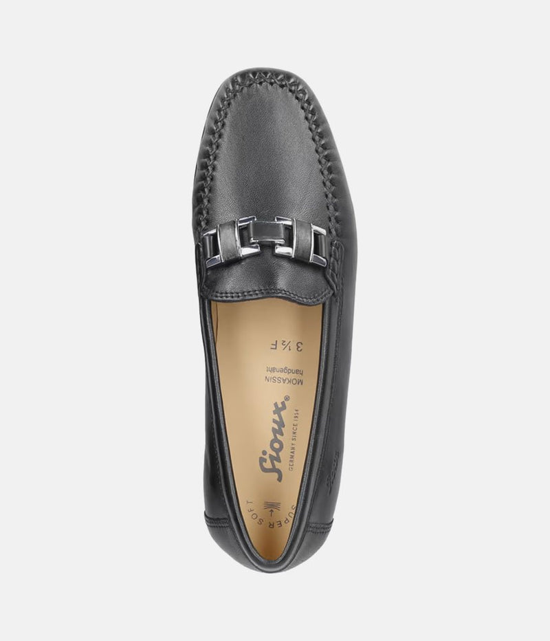 Sioux Stylish Black Leather Shoes