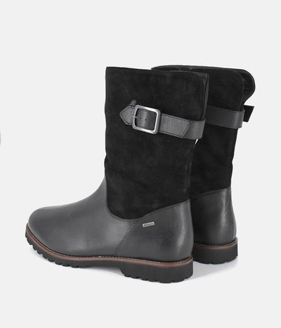 Sioux Premium Cosy Black Combi Midi Ankle Boots