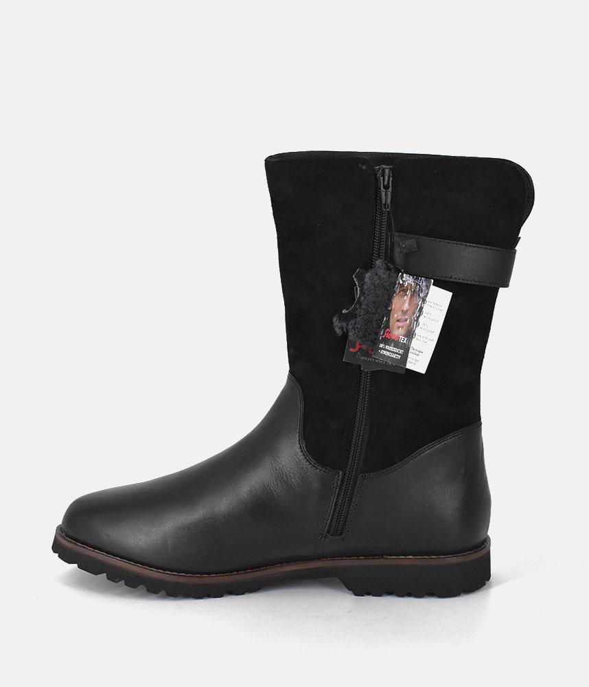 Sioux Premium Cozy Black Combi Midi Ankle Boots