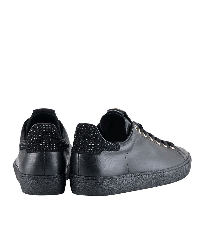 Fashionable HÖGL Sneaker with Sparkling Swarovski® Crystals - Black