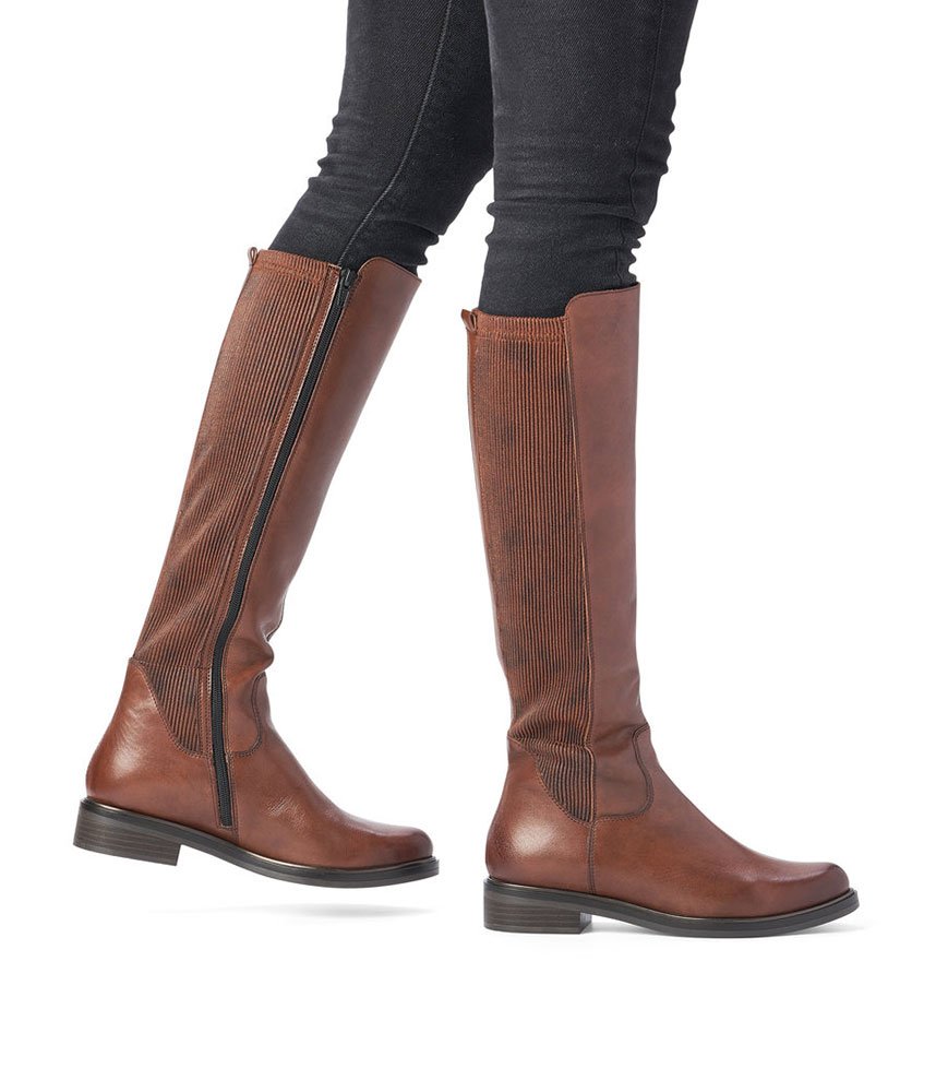 Remonte Versatile Long Brown Leather Boots