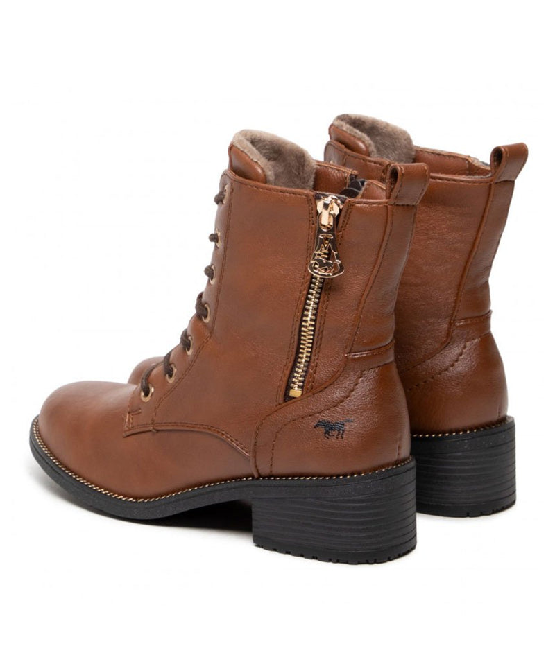 Mustang Stylish Cognac Ankle Boots