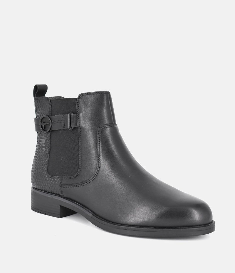 Tamaris Stylish Black Chelsea Style Ankle Boots