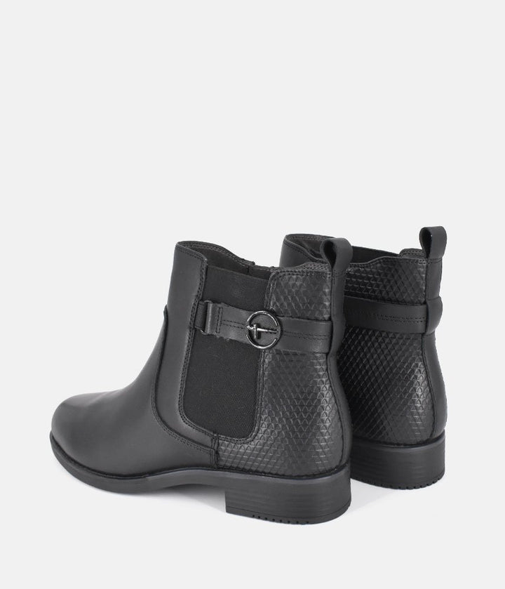 Tamaris Stylish Black Chelsea Style Ankle Boots