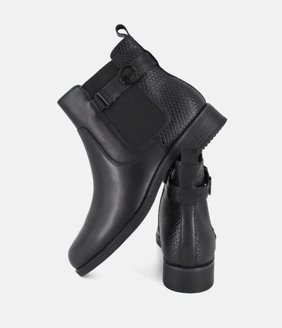 Tamaris Stylish Black Chelsea Style Ankle Boots