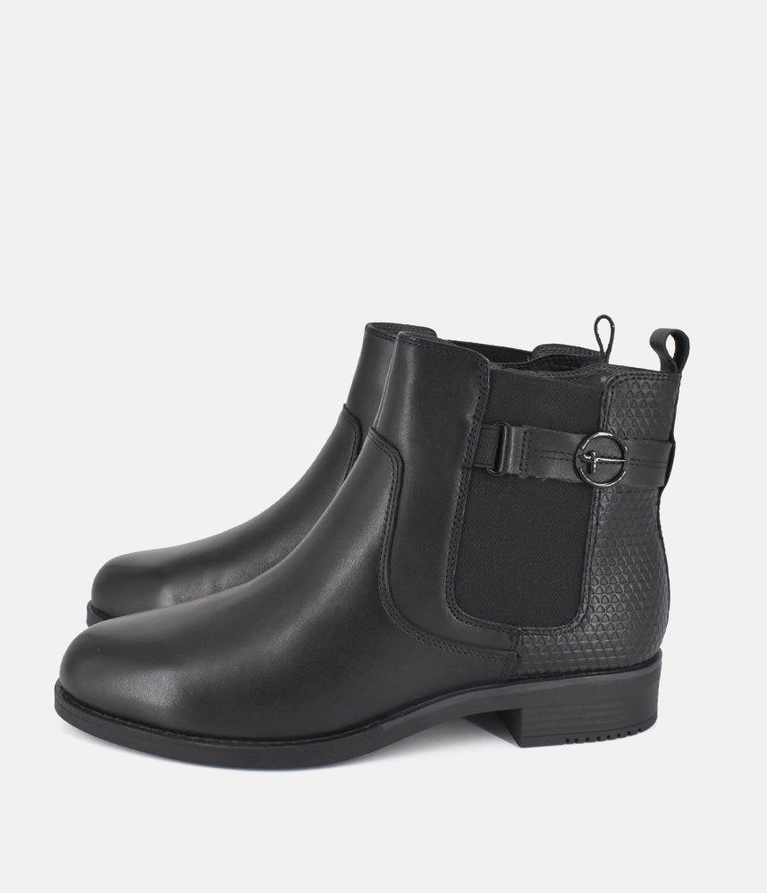 Tamaris Stylish Black Chelsea Style Ankle Boots