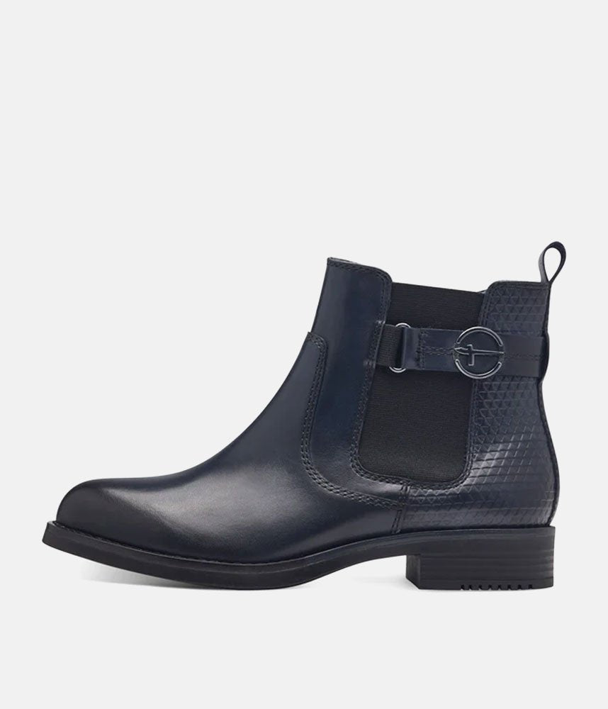 Tamaris Stylish Navy Chelsea Style Ankle Boots