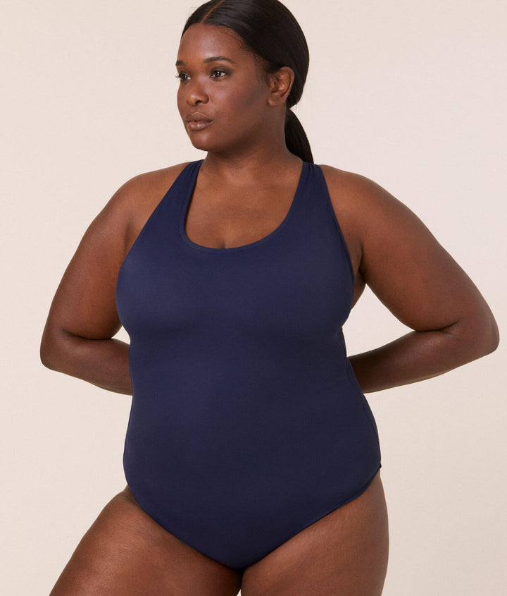 The Tulum One Piece - Flat - Navy - Long Torso