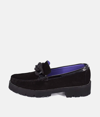 Vittoria Mengoni Premium Black Suede Loafers