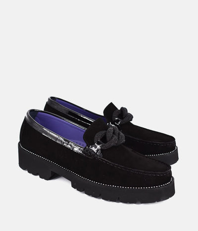 Vittoria Mengoni Premium Black Suede Loafers