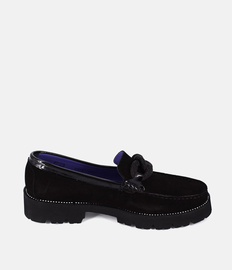 Vittoria Mengoni Premium Black Suede Loafers