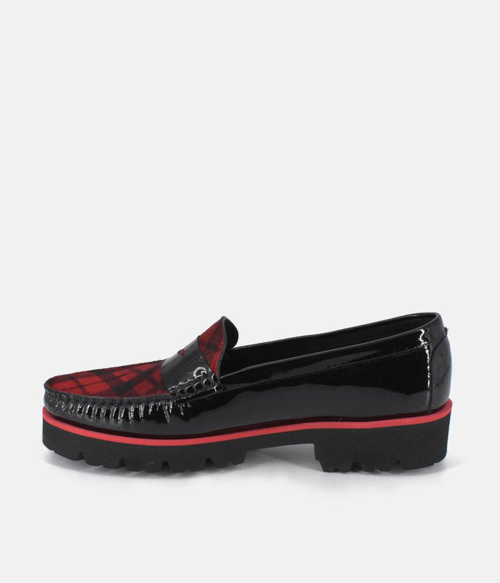 Vittoria Mengoni Gorgeous Black/Tartan Loafers