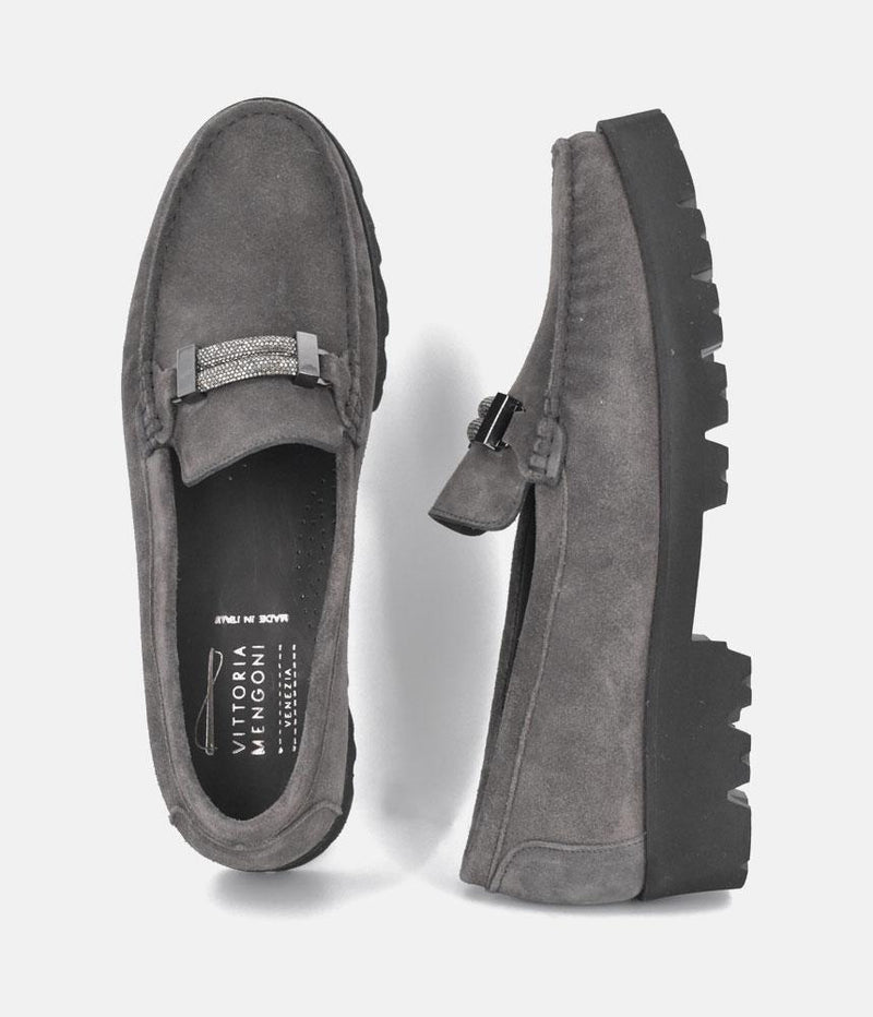 Vittoria Mengoni Plush Grey Premium Loafers