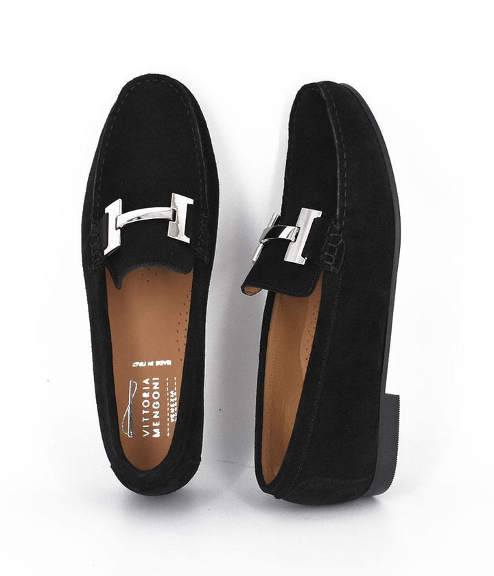 Vittoria Mengoni Premium Black Velour Loafers