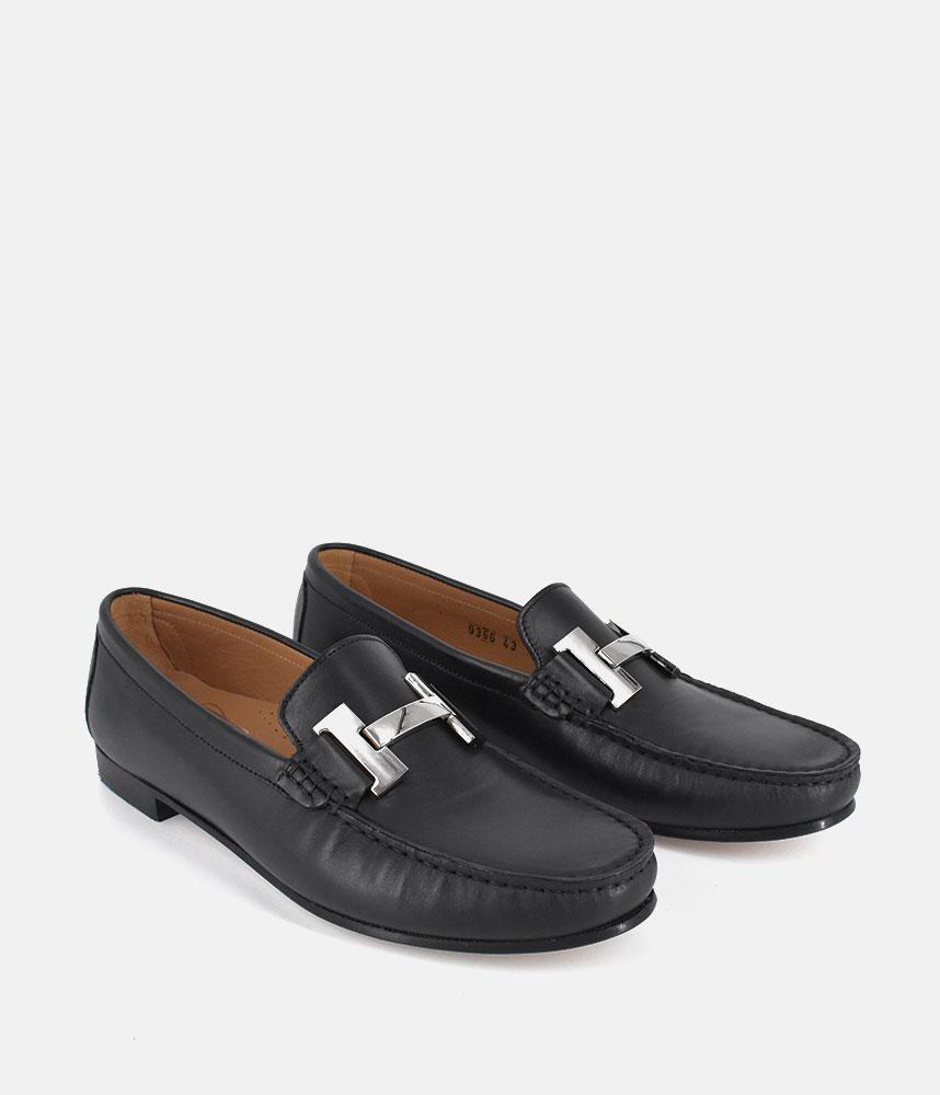 Vittoria Mengoni Premium Black Leather Loafers