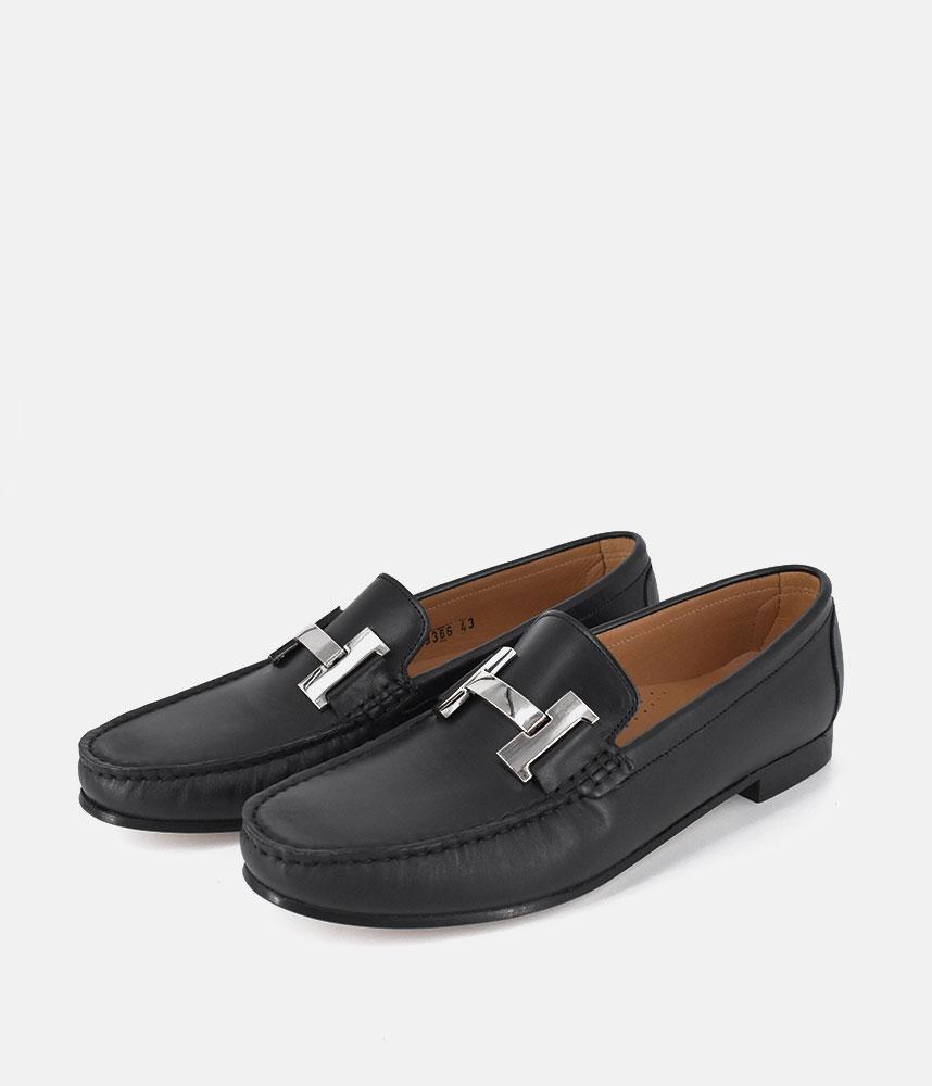 Vittoria Mengoni Premium Black Leather Loafers