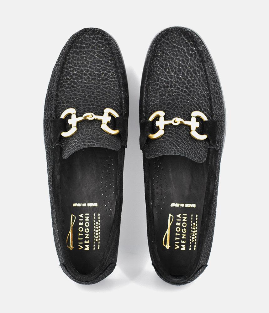 Vittoria Mengoni Dressy Black Leather Loafers