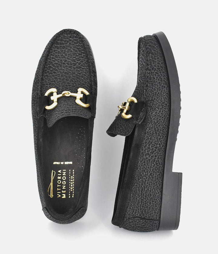 Vittoria Mengoni Dressy Black Leather Loafers