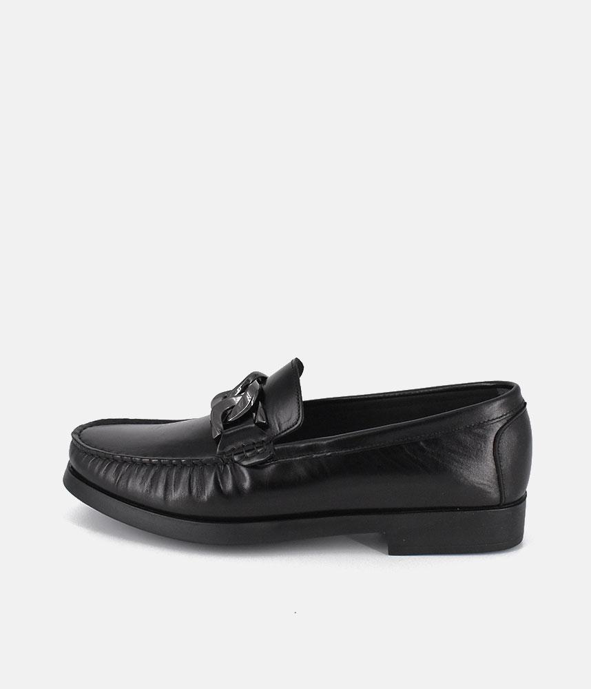 Vittoria Mengoni Classic Black Leather Loafers