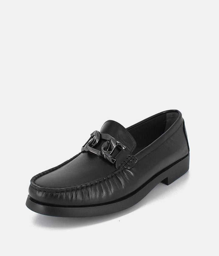 Vittoria Mengoni Classic Black Leather Loafers