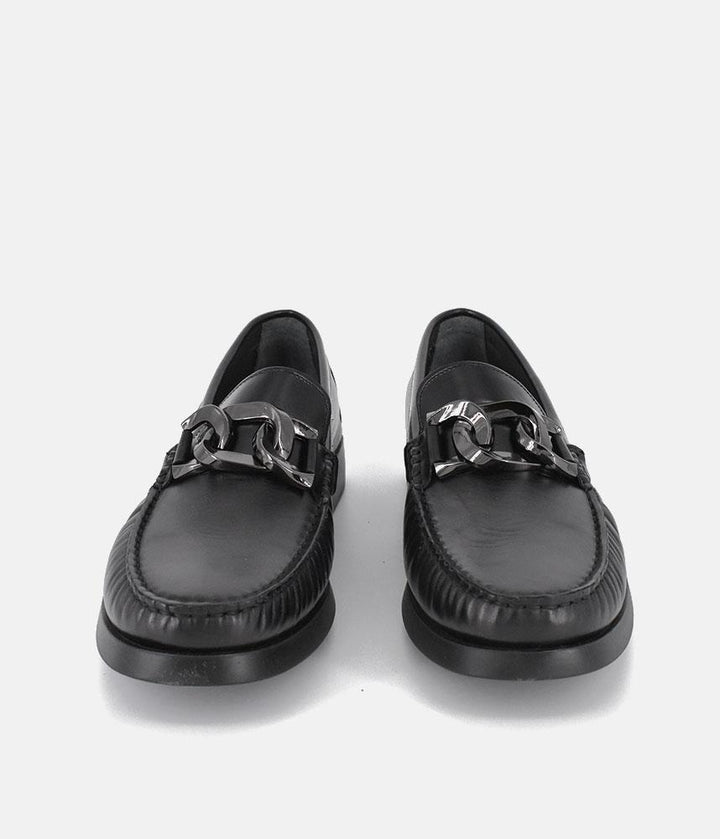 Vittoria Mengoni Classic Black Leather Loafers