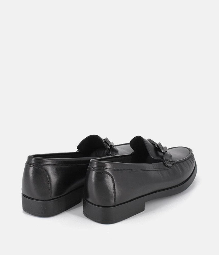 Vittoria Mengoni Classic Black Leather Loafers