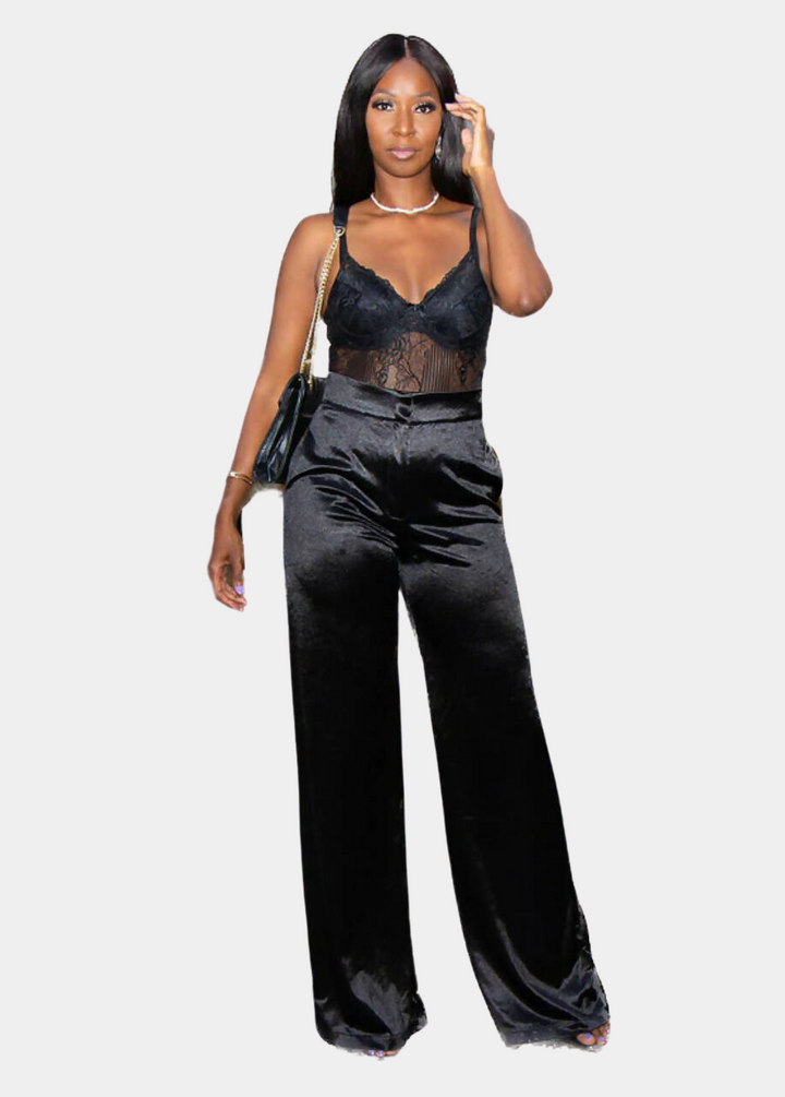 Mila Wide Leg Pants - Black