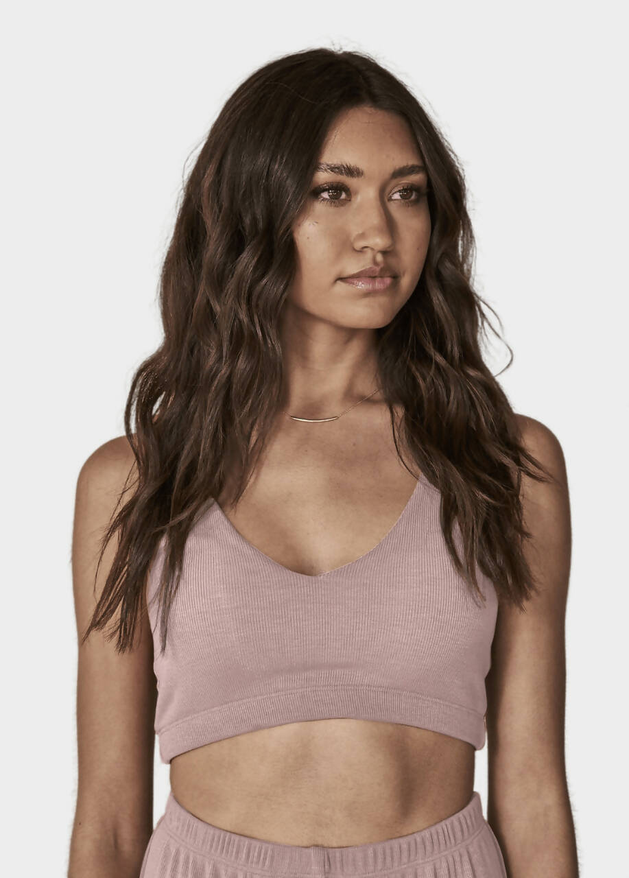 The Luna Bralette in Dusty Rose