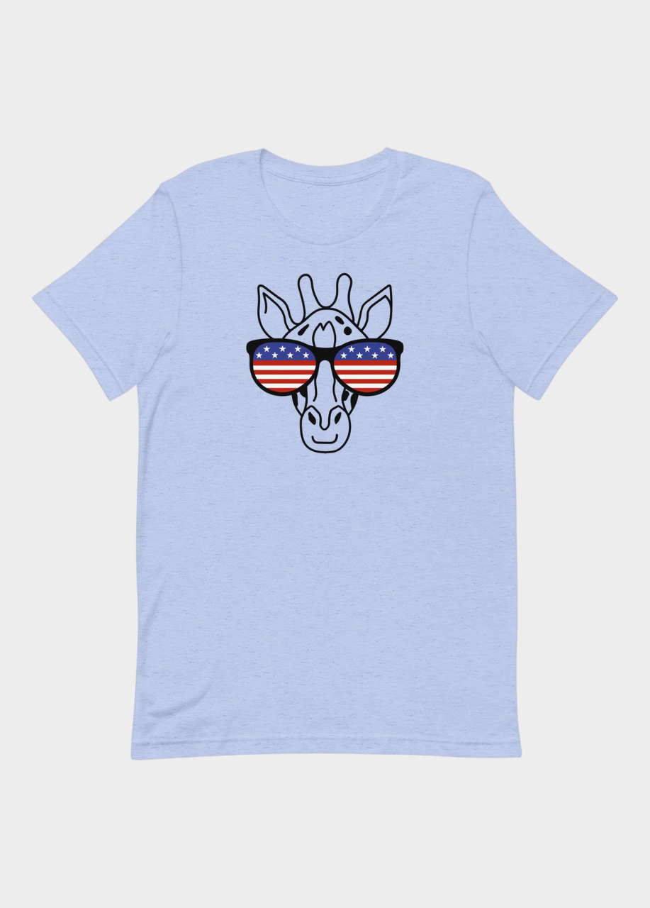 Patriotic Giraffe T-Shirt