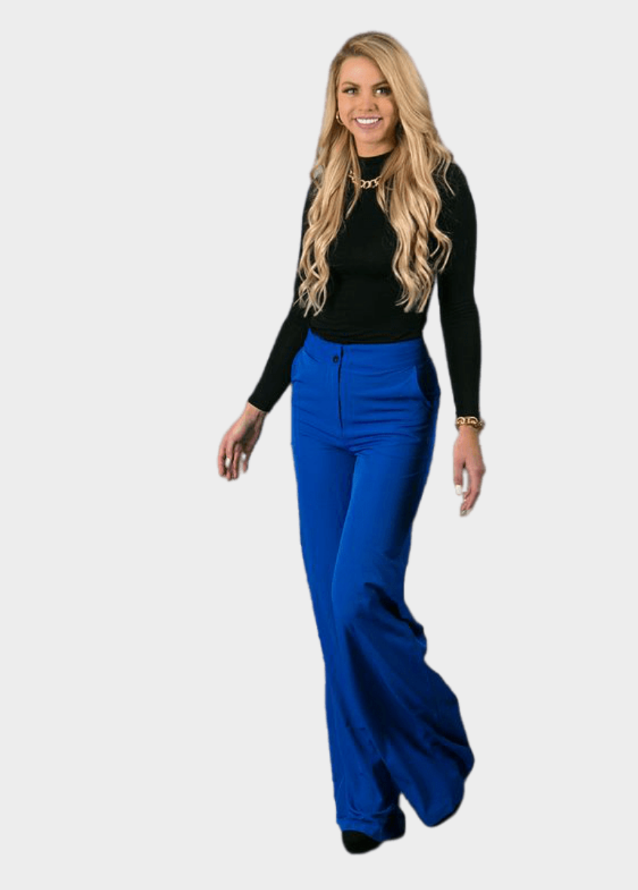 Double Button Pants - Blue