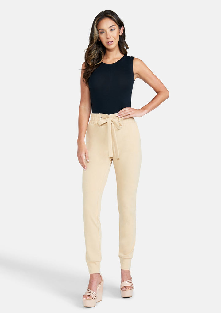 Tall Tianna Tie Waist Crepe Joggers