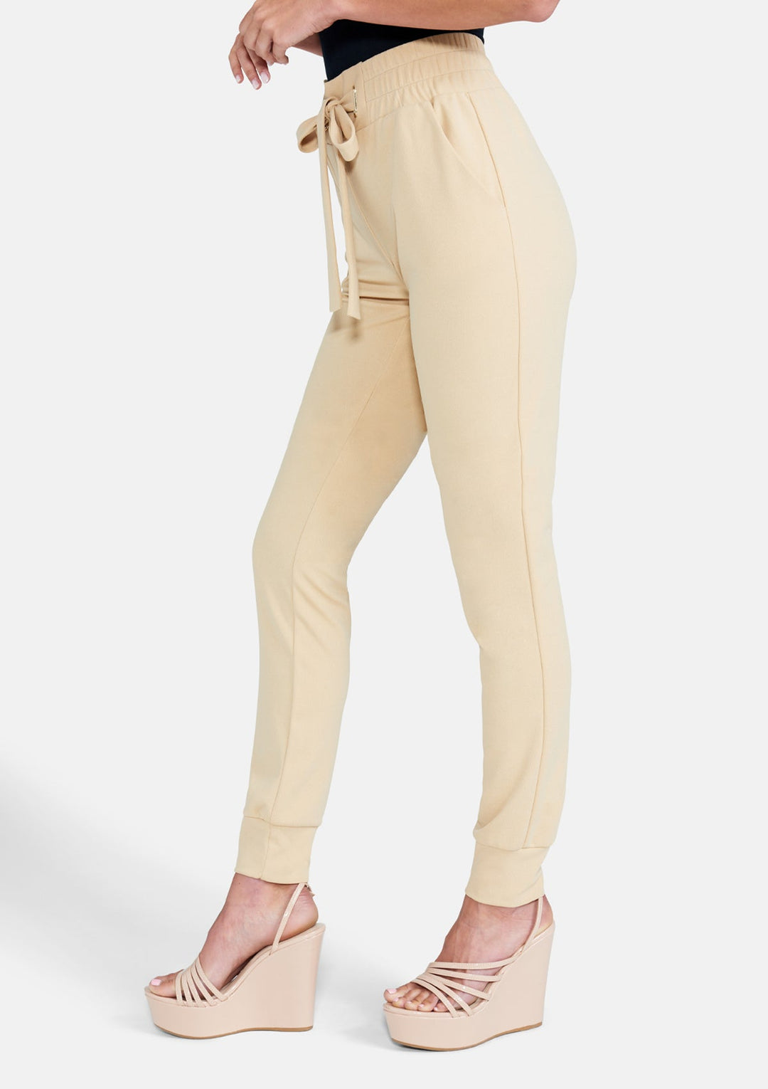 Tall Tianna Tie Waist Crepe Joggers