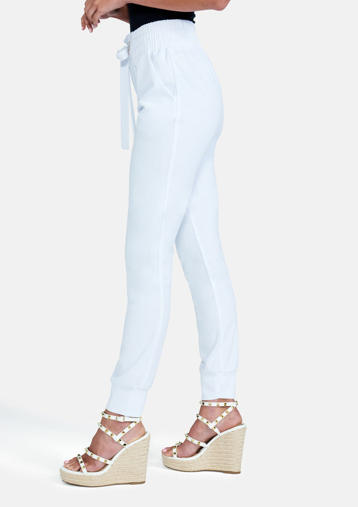 Tall Tianna Tie Waist Crepe Joggers