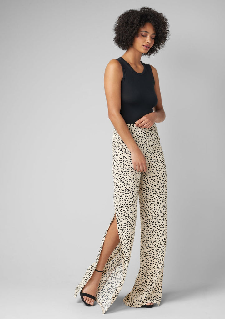 Tall Kia Wide Leg Pants With Side Slit