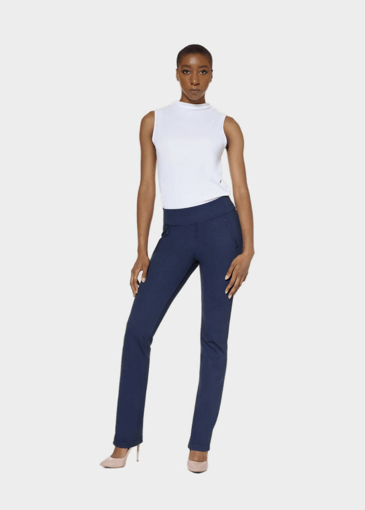 Tall Kimora Gray/Navy Blue Reversible Straight Pant