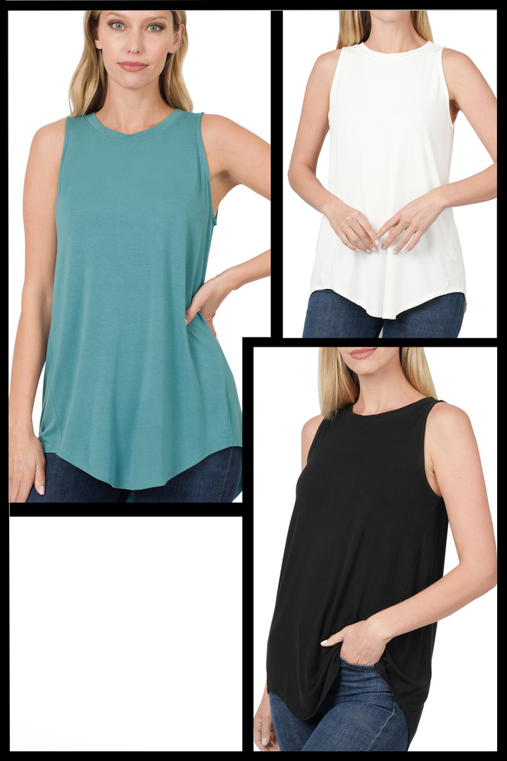 Zenana Luxe Round Neck Tank