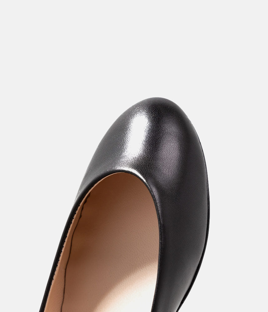 Hogl Timeless Black Leather Ballerina