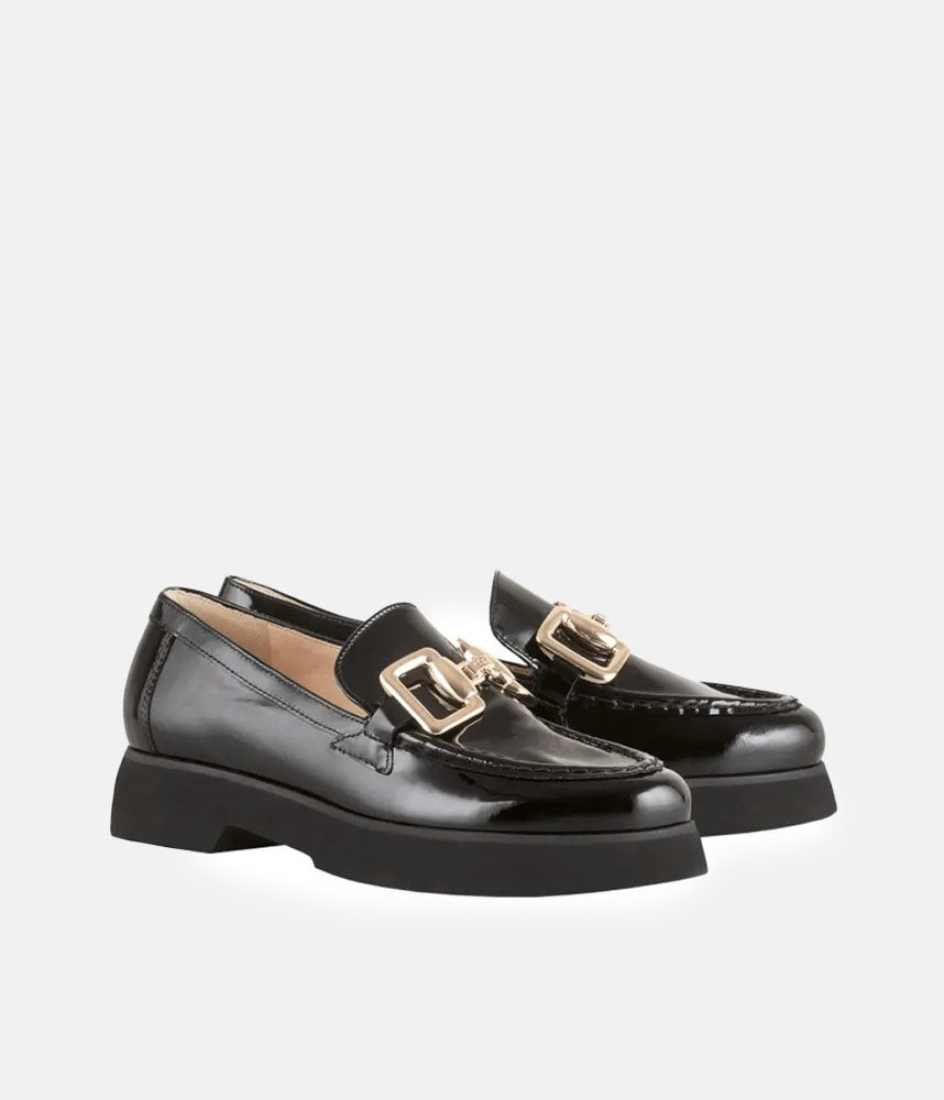 Hogl Premium Patent Leather Black Loafers – Tall Size