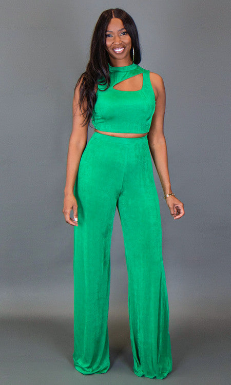 Chantel Pant Set - Green