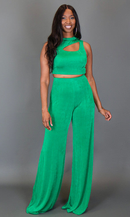 Chantel Pant Set - Green