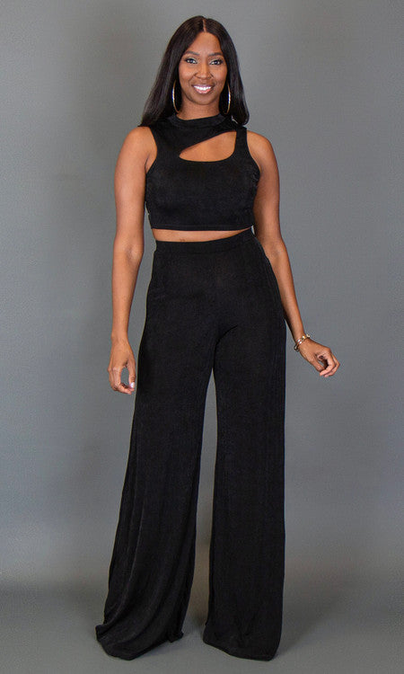 Chantel Pant Set - Black