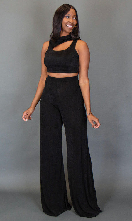 Chantel Pant Set - Black