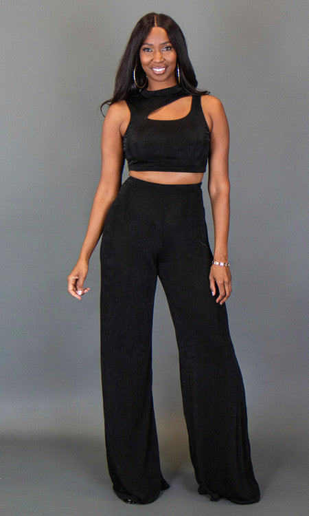 Chantel Pant Set - Black