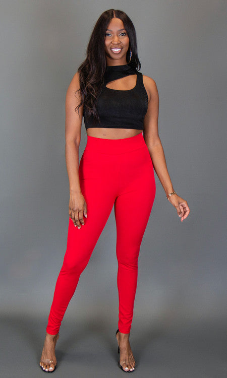 Camila Skinny Pants - Red