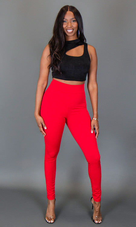 Camila Skinny Pants - Red