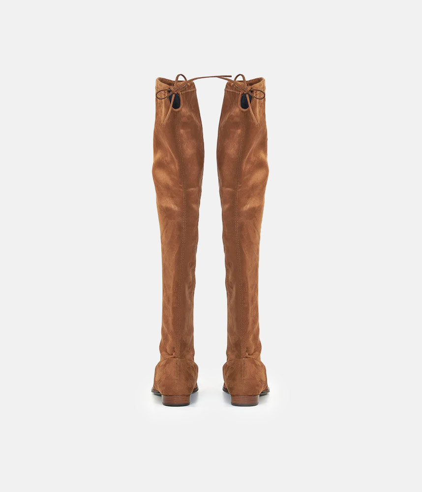 Fabulous Over The Knee Brown Suede Boots