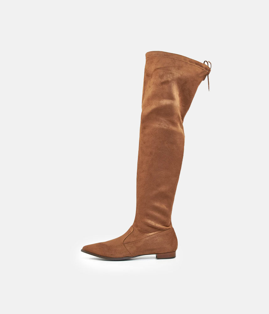 Fabulous Over The Knee Brown Suede Boots