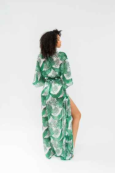 Liv Wrap Palm Swimsuit Coverup